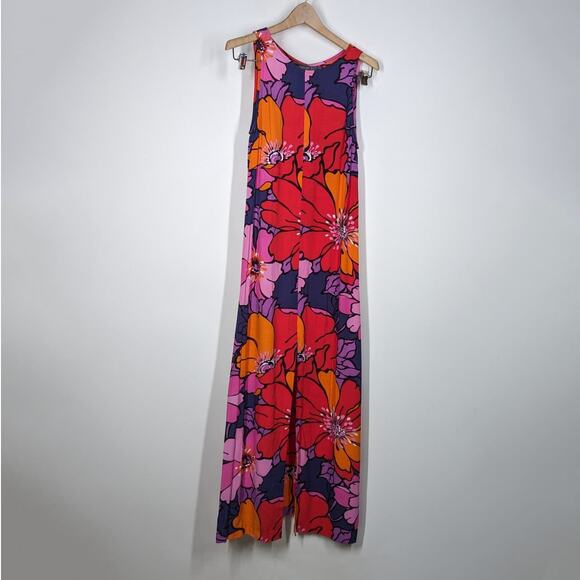Mister Zimi Santorini Sleeveless Floral Print Maxi Dress Size 8 AU Preowned - Picture 1 of 7
